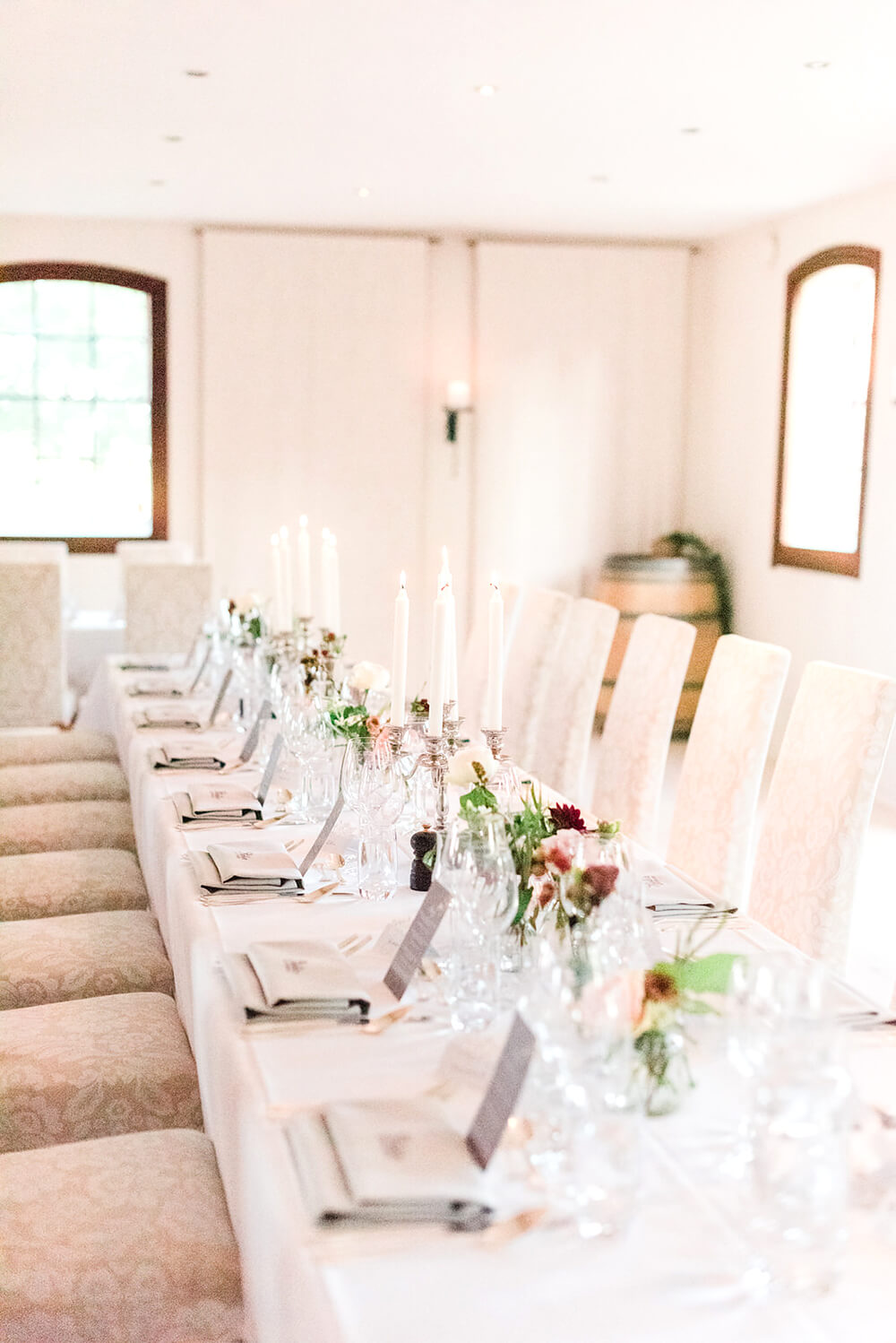 Wedding reception at vineyard wedding in Skåne