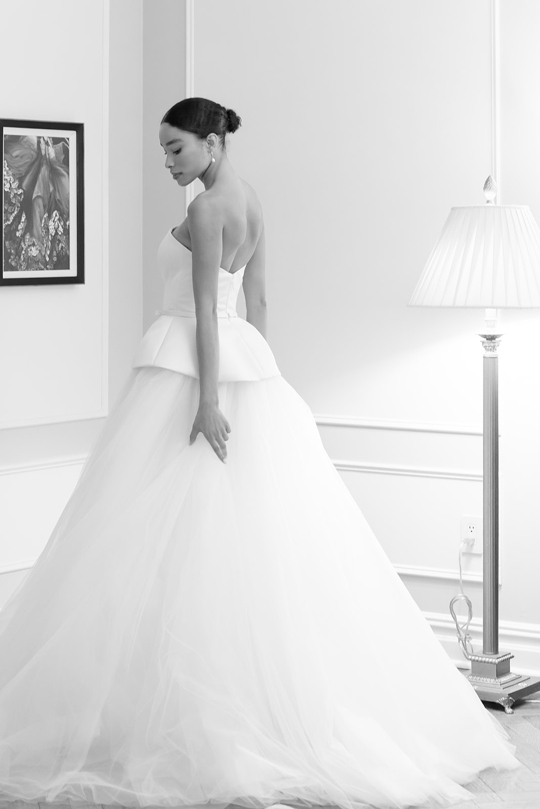 Luxury bridal dress designer Amsale at NYBFW photographed by annalundren.co, wedding dress Banks