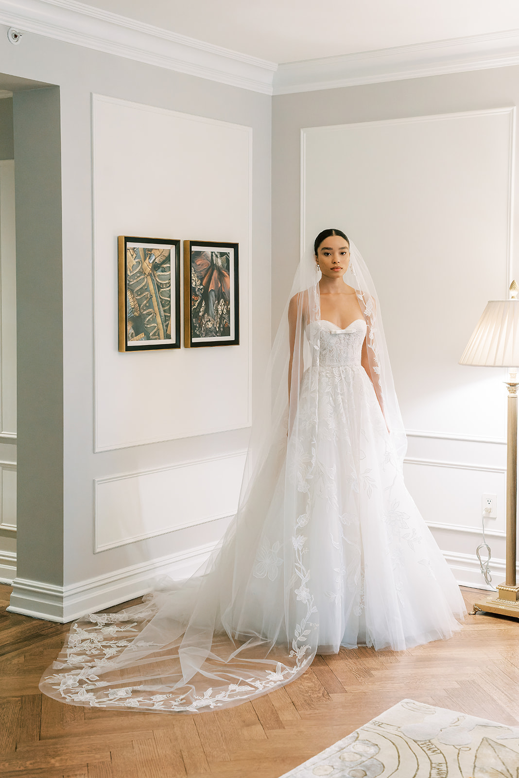 Luxury bridal dress designer Amsale at NYBFW photographed by annalundren.co, wedding dress Lupe