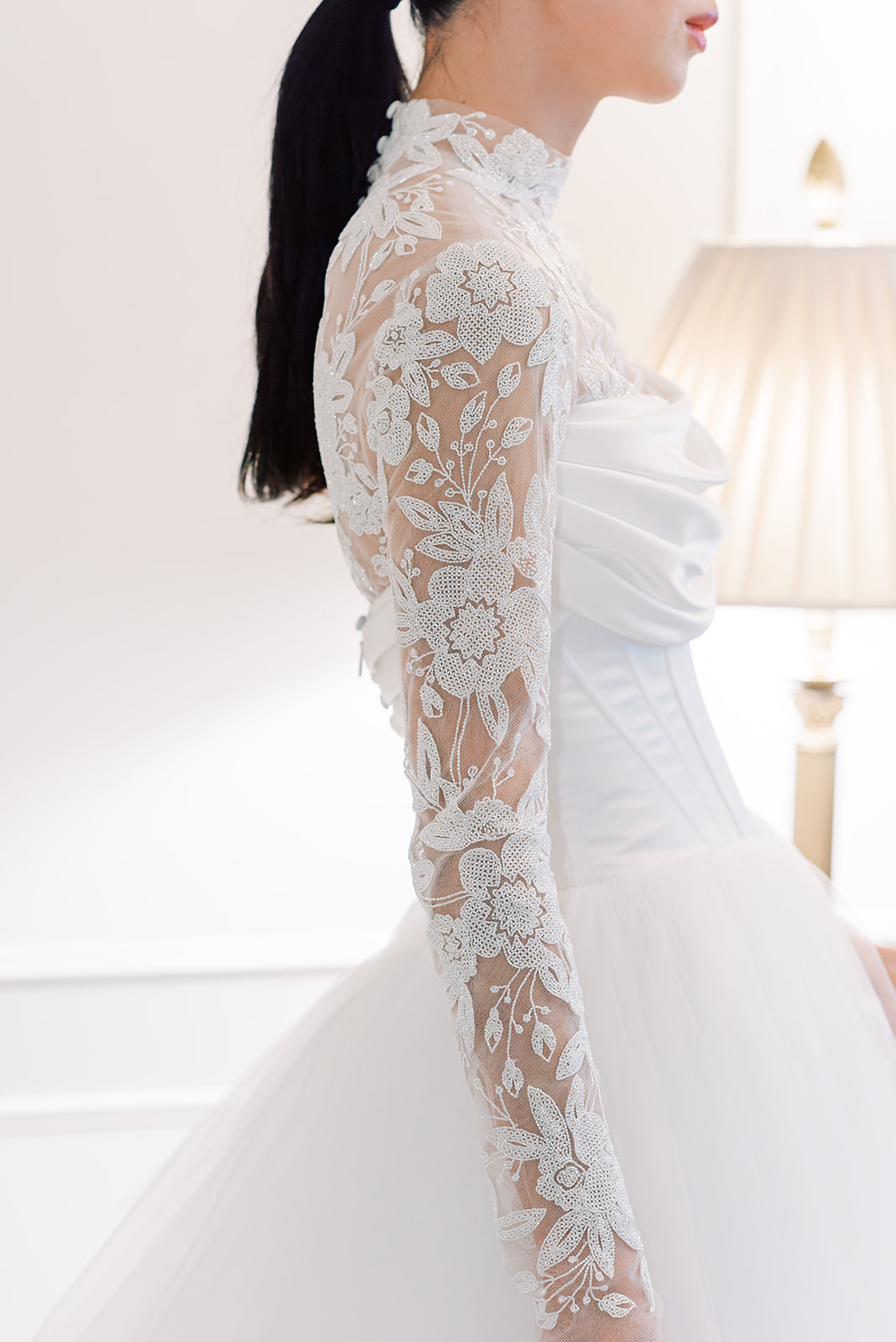 Luxury bridal dress designer Amsale at NYBFW photographed by annalundren.co, wedding dress Onyx