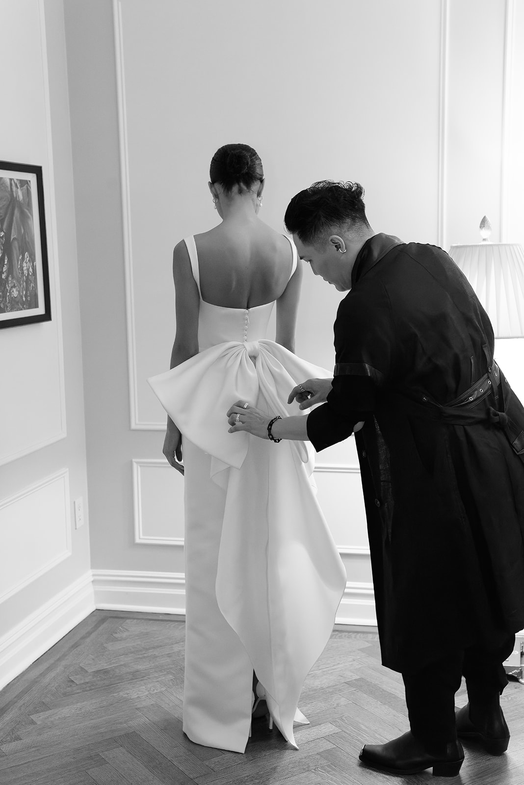 Luxury bridal dress designer Amsale at NYBFW photographed by annalundren.co at The Plaza