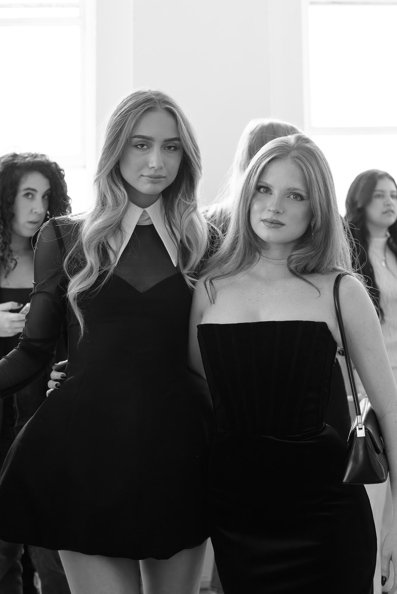 Wedding dress designer Bronx and Banco at NYBFW photographed by annalundren.co, Hannah Harrell and Sophia La Corte