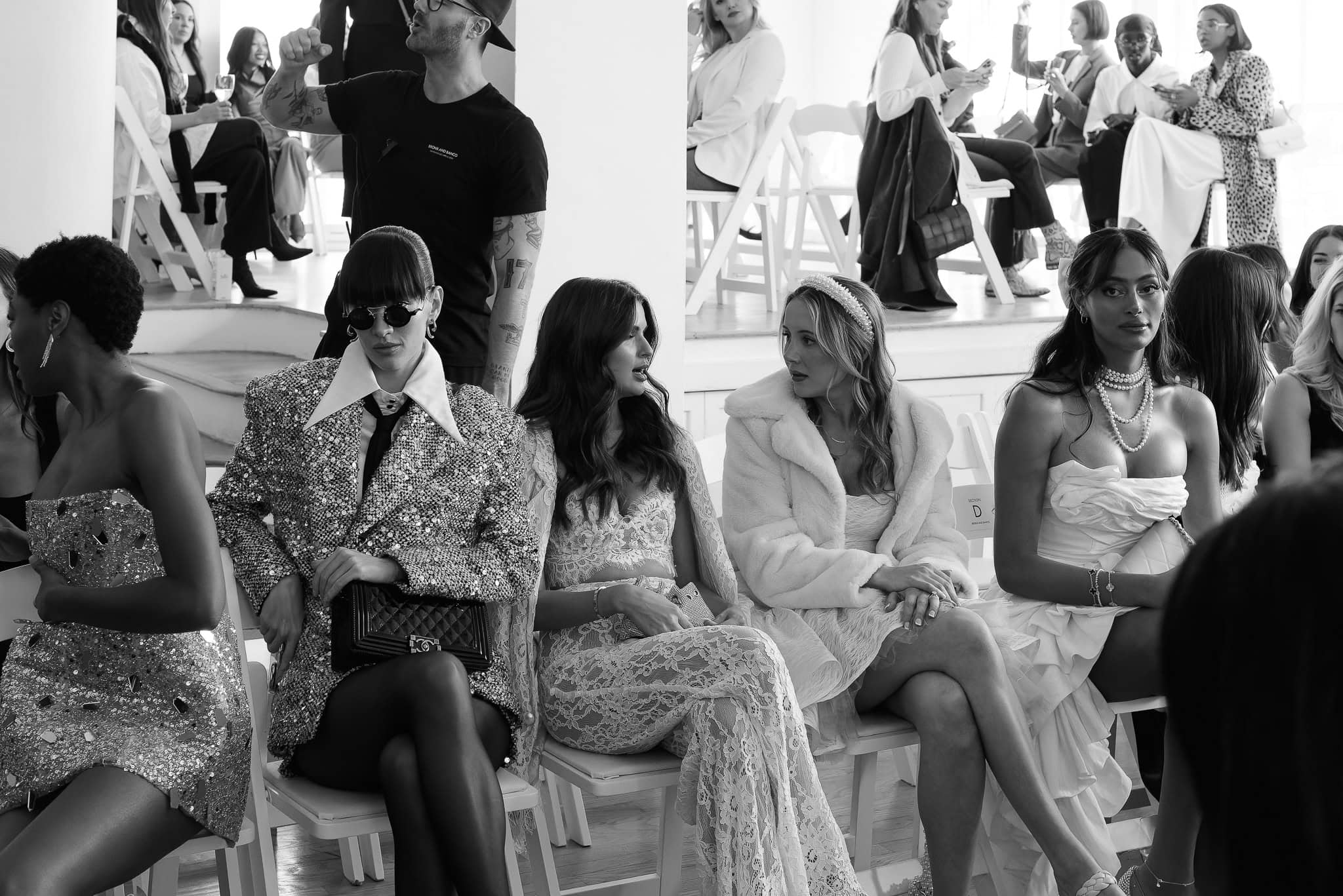 Wedding dress designer Bronx and Banco at NYBFW photographed by annalundren.co, La Danse Blanche collection first row