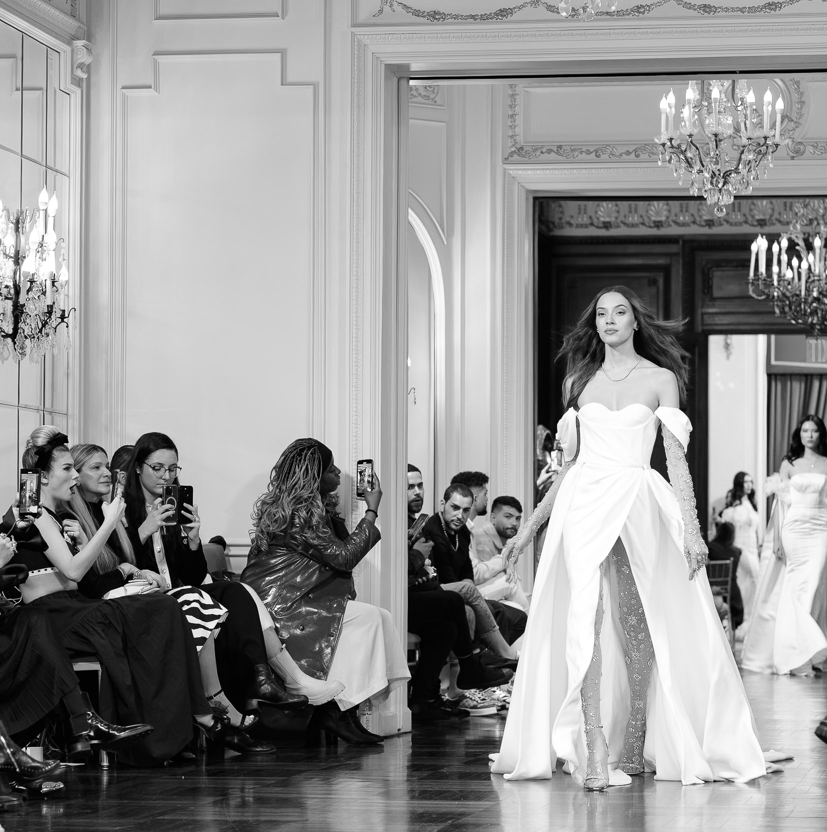 Couture wedding dress designer Idan Cohen at NYBFW photographed by annalundren.co