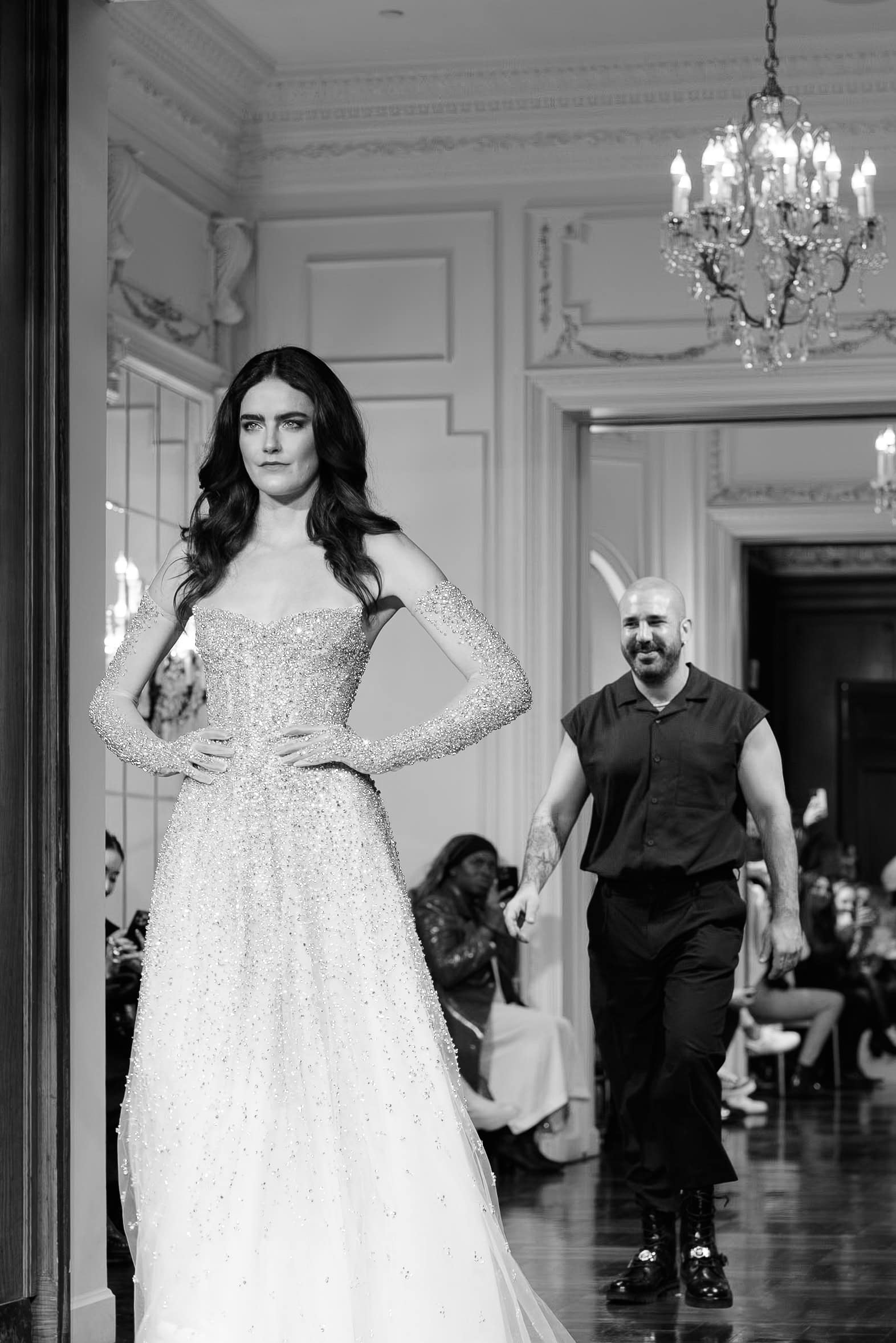 Couture wedding dress designer Idan Cohen at NYBFW photographed by annalundren.co, wedding dress look 30