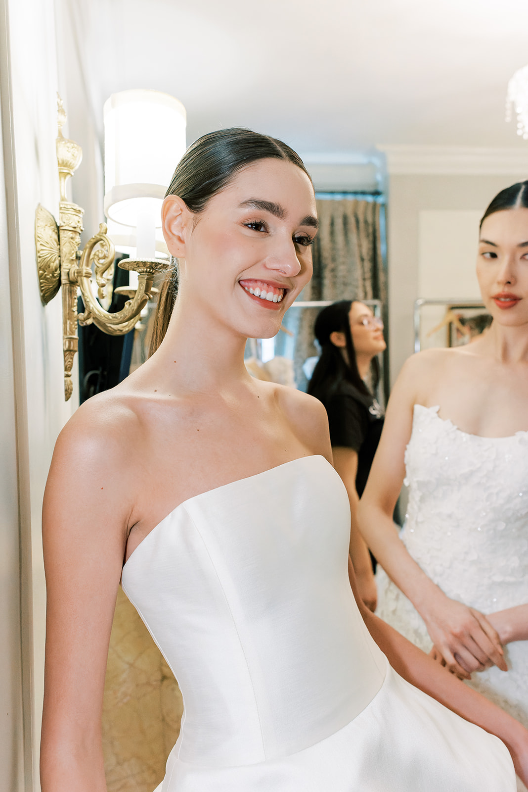 Wedding dress designer Sareh Nouri at NYBFW photographed by annalundren.co at The Plaza backstage